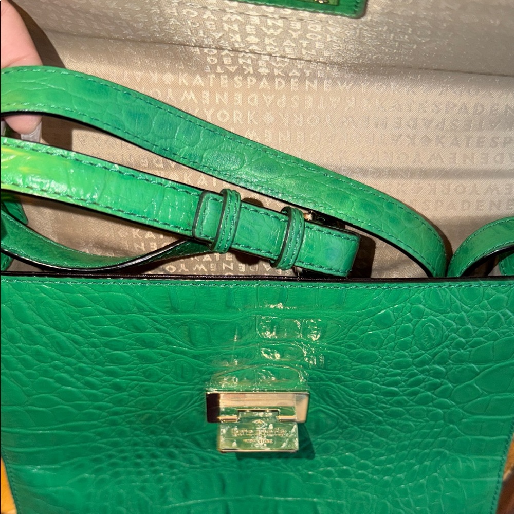 Kate Spade Crocodile-Embossed Handbag - Picture 8 of 8
